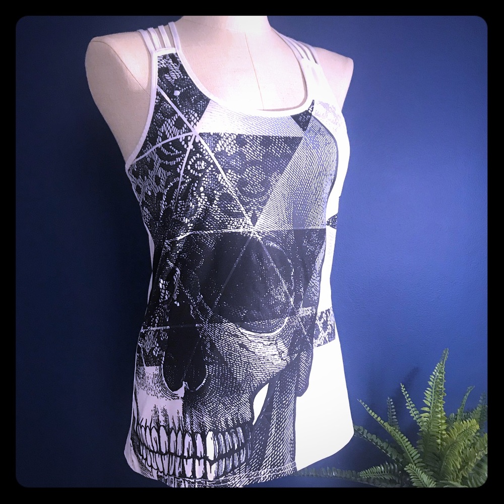 Skull Strappy Workout Tank LG